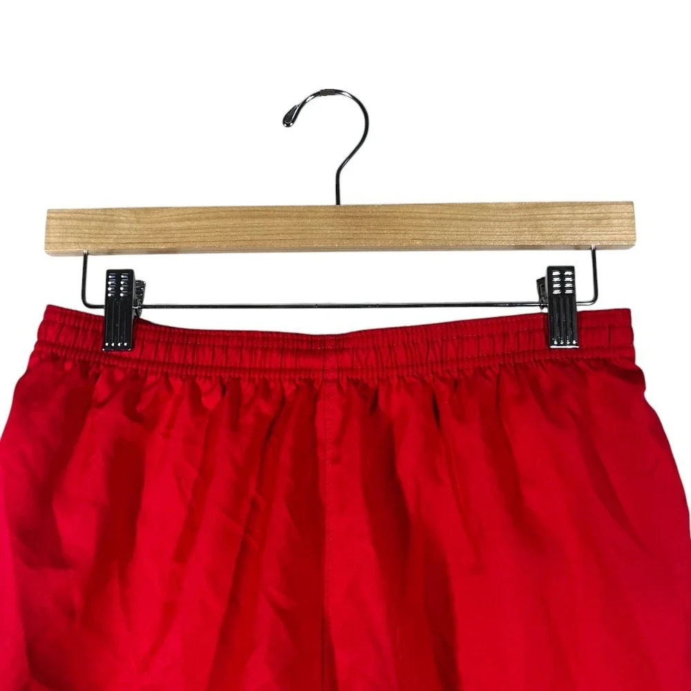 Nike Dri-FIT Slim Fit Solid Running Shorts Red Sporty Dolphin Hem Size S
